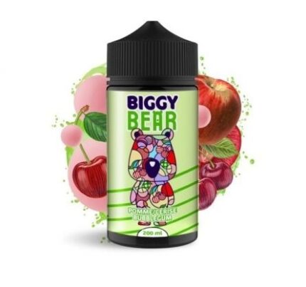 BIGGY BEAR CHICLE MANZANA Y CEREZA 0% NIC. 200ML.