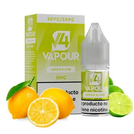 V4 VAPOUR LEMON & LIME 0MG  10ML 