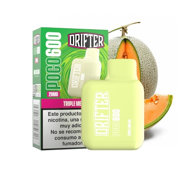 drifter-disposable-poco-600-triple-melon-20mg-2ML DRIFTER DISPOSABLE POCO 600 TRIPLE MELON 20MG - Imagen 1