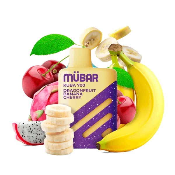 MÜBAR KUBA 700 DESECHABLE DRAGON BANANA CHERRY 20MG