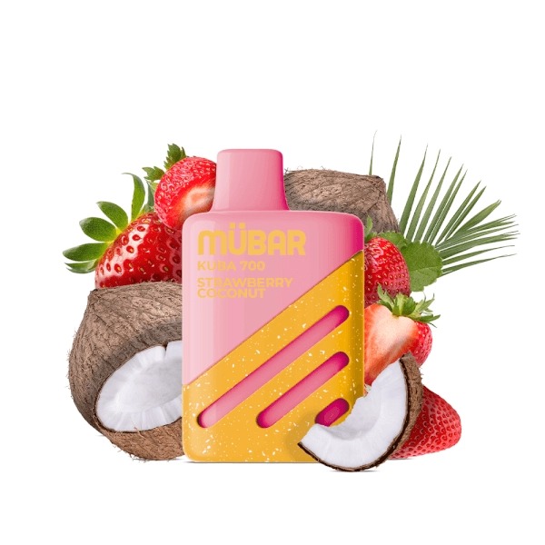 MÜBAR KUBA 700 DESECHABLE STRAWBERRY COCONUT 20MG.