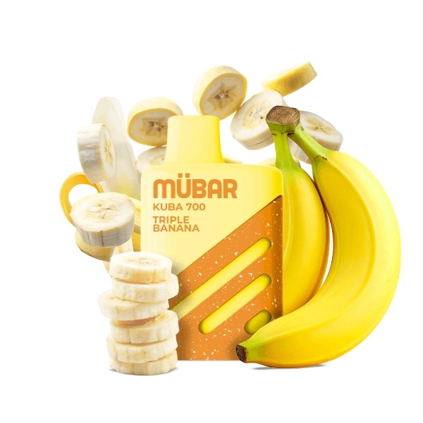 MÜBAR KUBA 700 DESECHABLE TRIPLE BANANA 20MG.