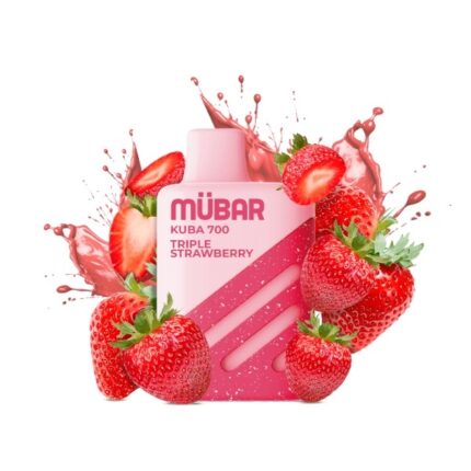 MÜBAR KUBA 700 DESECHABLE TRIPLE STRAWBERRY 20MG.